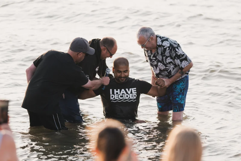christian baptism in the water