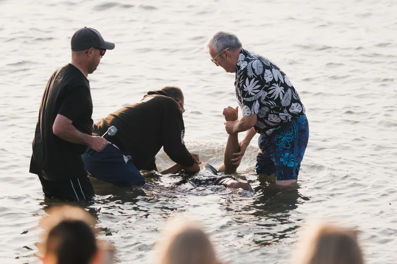 christian baptism in the water