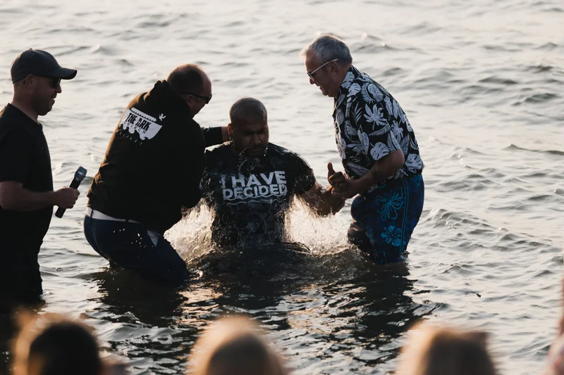 christian baptism in the water