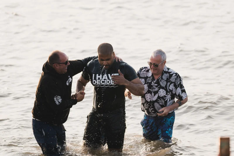 christian baptism in the water of the holy sacrament