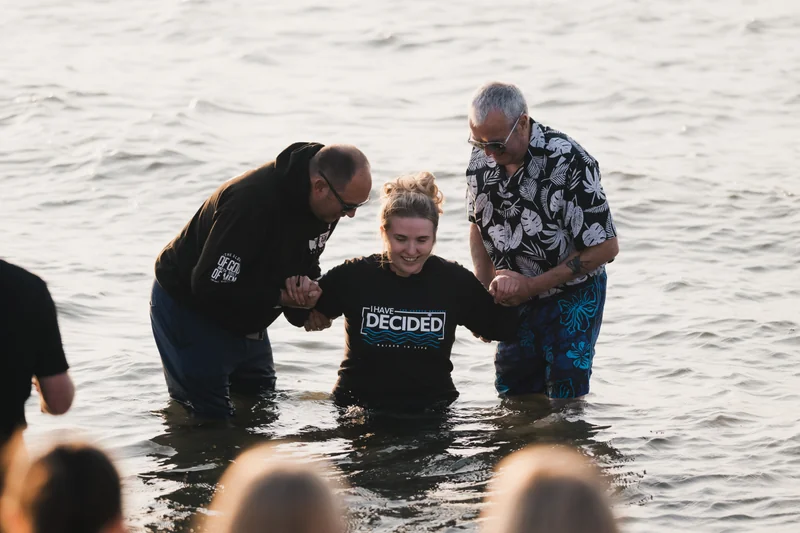 christian baptism in the water