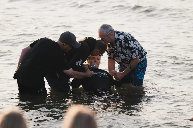 christian baptism in the water