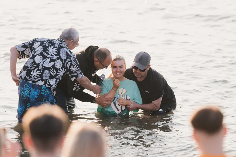 christian baptism in the water - baptism by the water