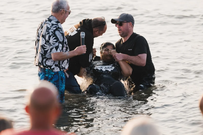 christian baptism in the waters of the sacrament of baptism