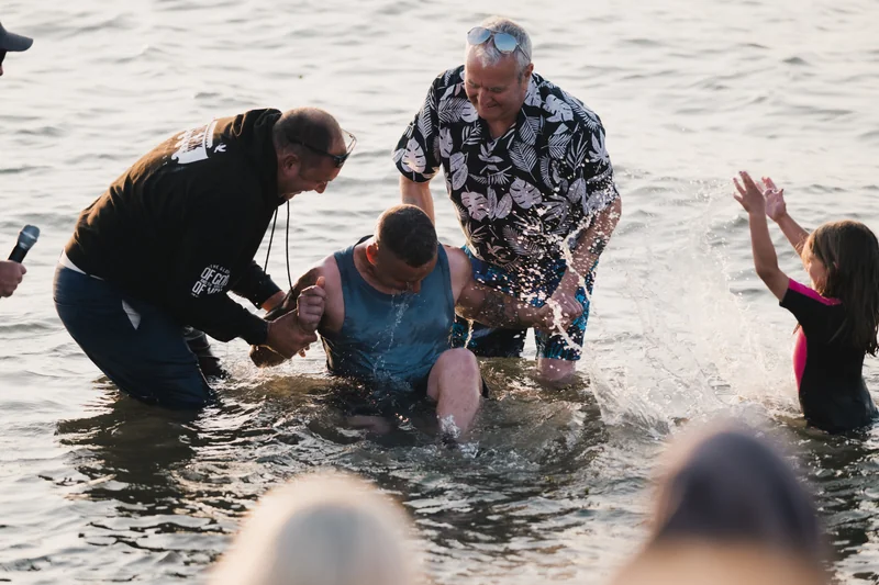 christian baptism in the water