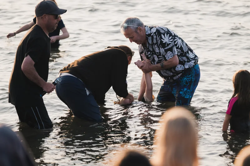 christian baptism in the water