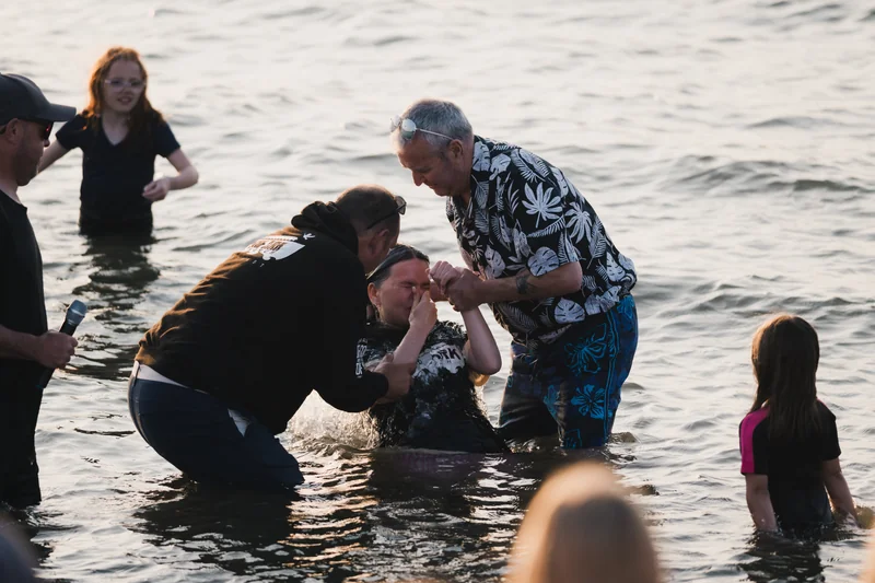 christian baptism in the water