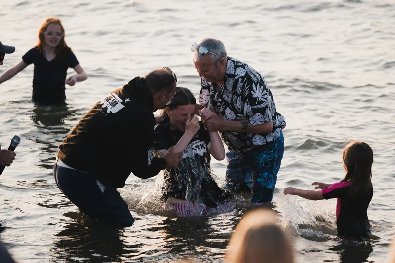 christian baptism in the waters of the holy sacrament