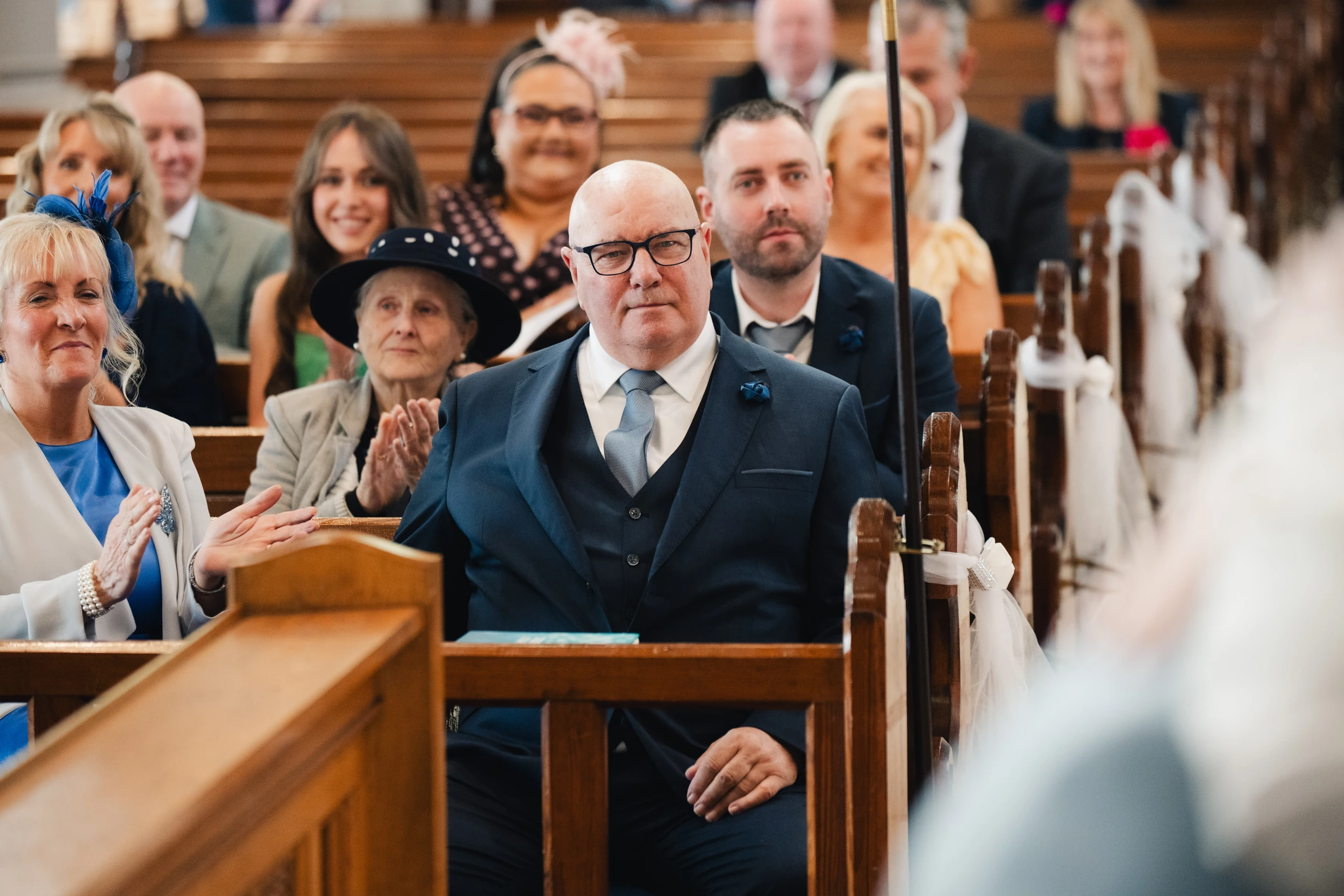 a wedding ceremony in a church