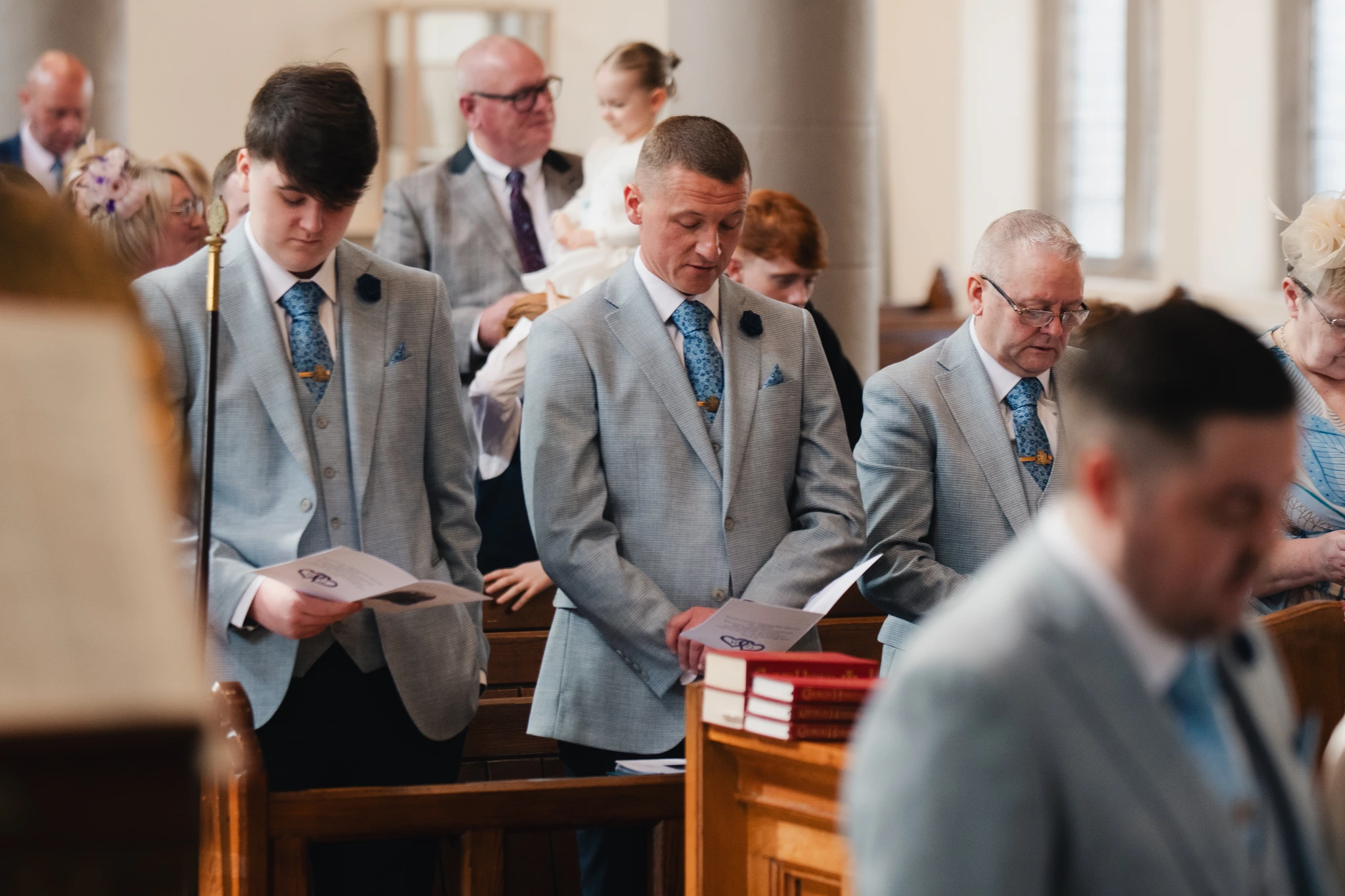 a wedding ceremony in a church