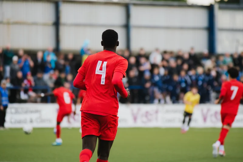 a soccer player in action during a match